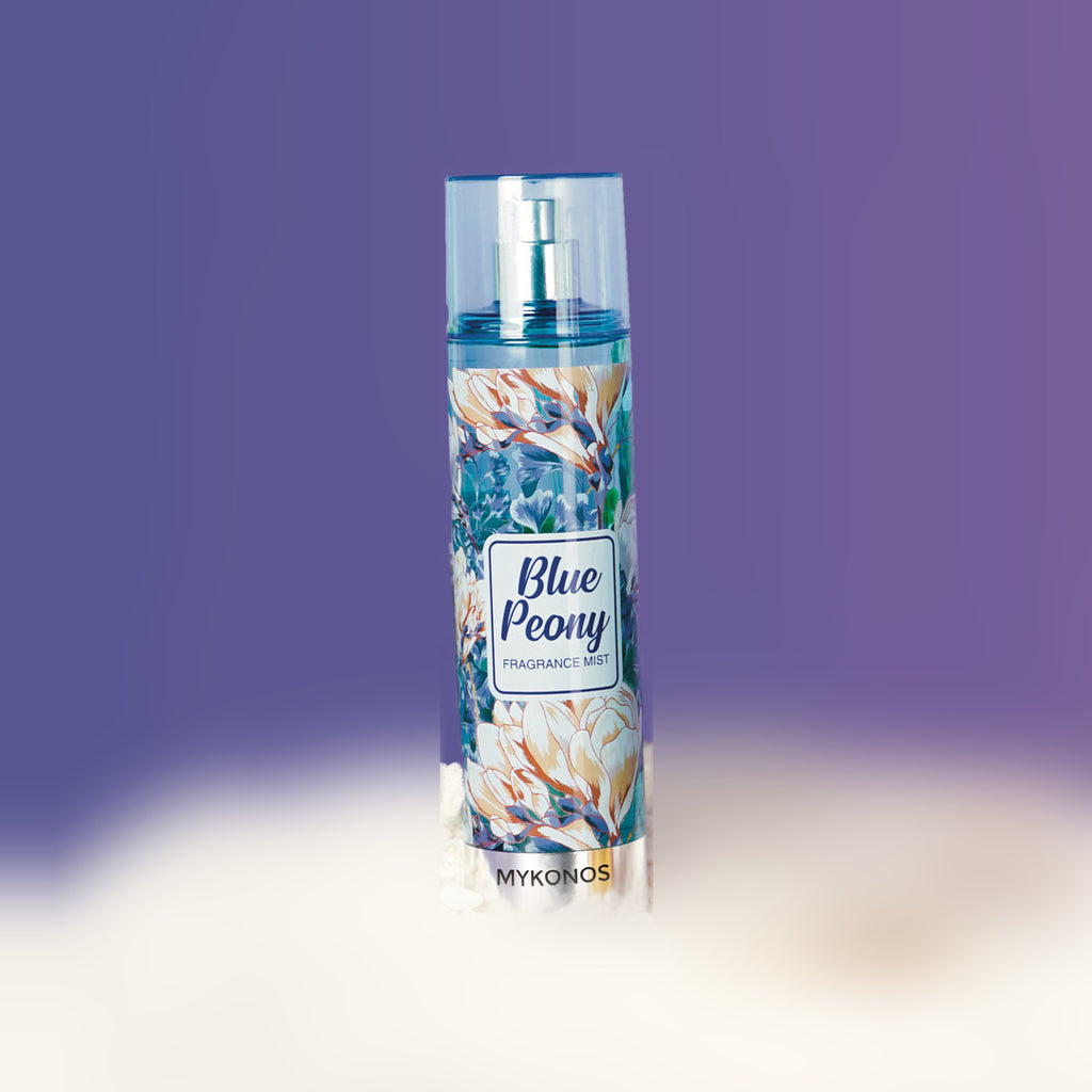 Mykonos Blue Peony Fragrance Mist – bottle