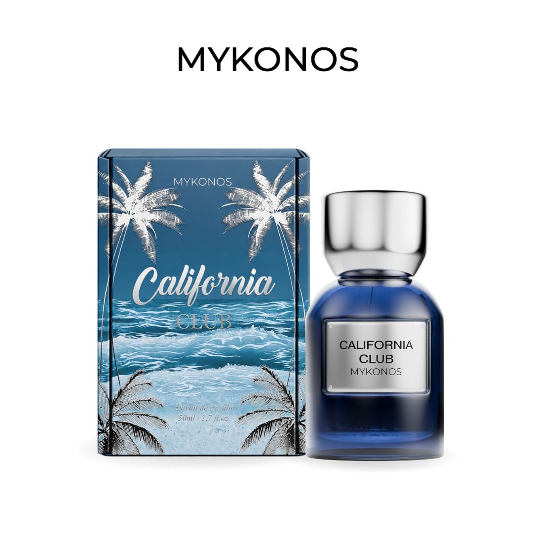 Mykonos California Club Extrait de Parfum – bottle and box