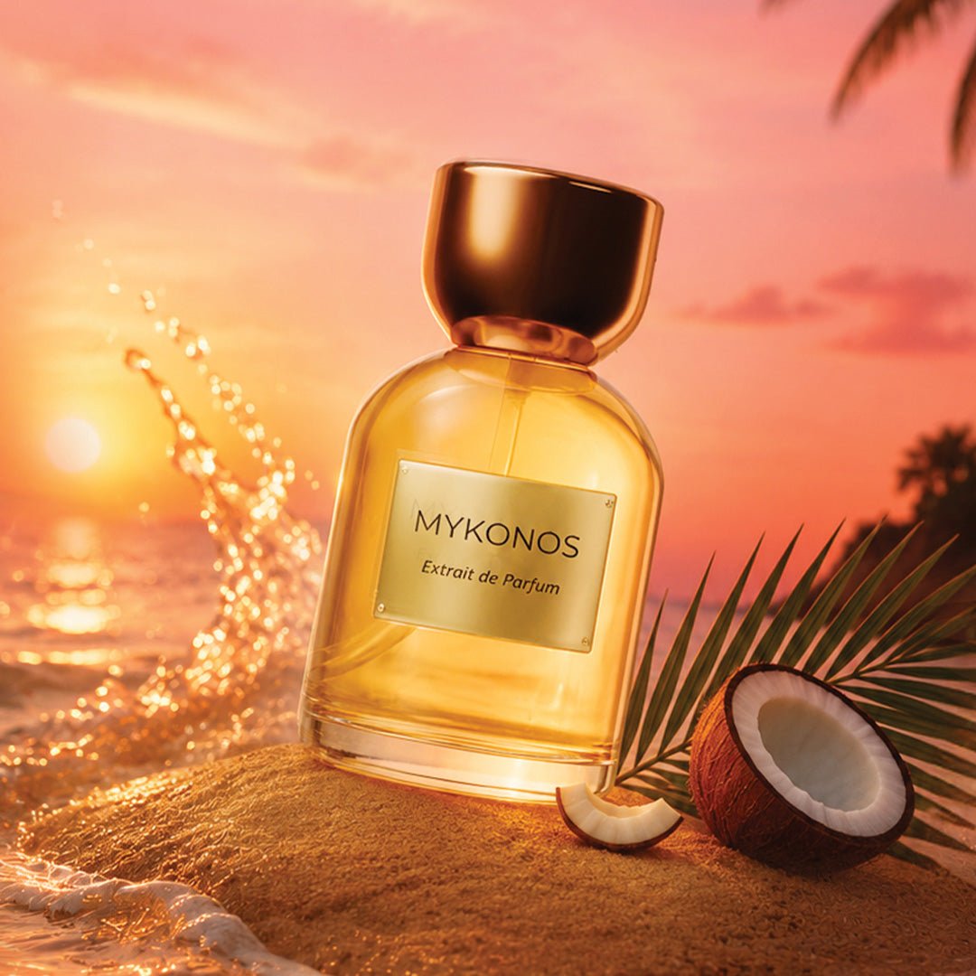 Mykonos Coconut Dreams Extrait de Parfum – styled shot 1