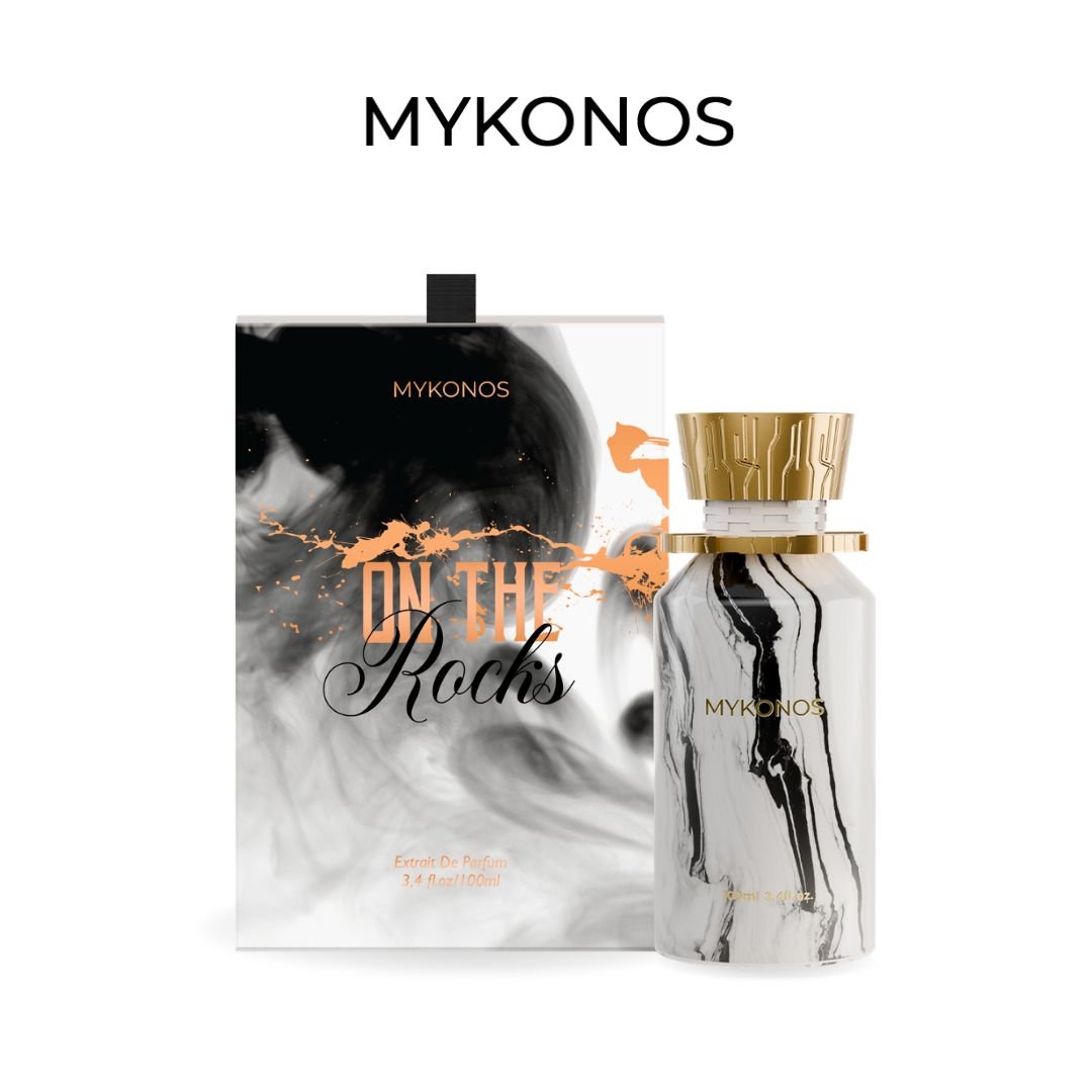 Mykonos On The Rocks Extrait de Parfum – bottle and box