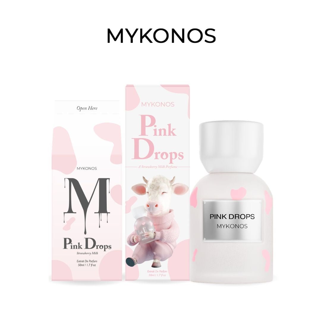 Mykonos Pink Drops Extrait de Parfum – bottle and box