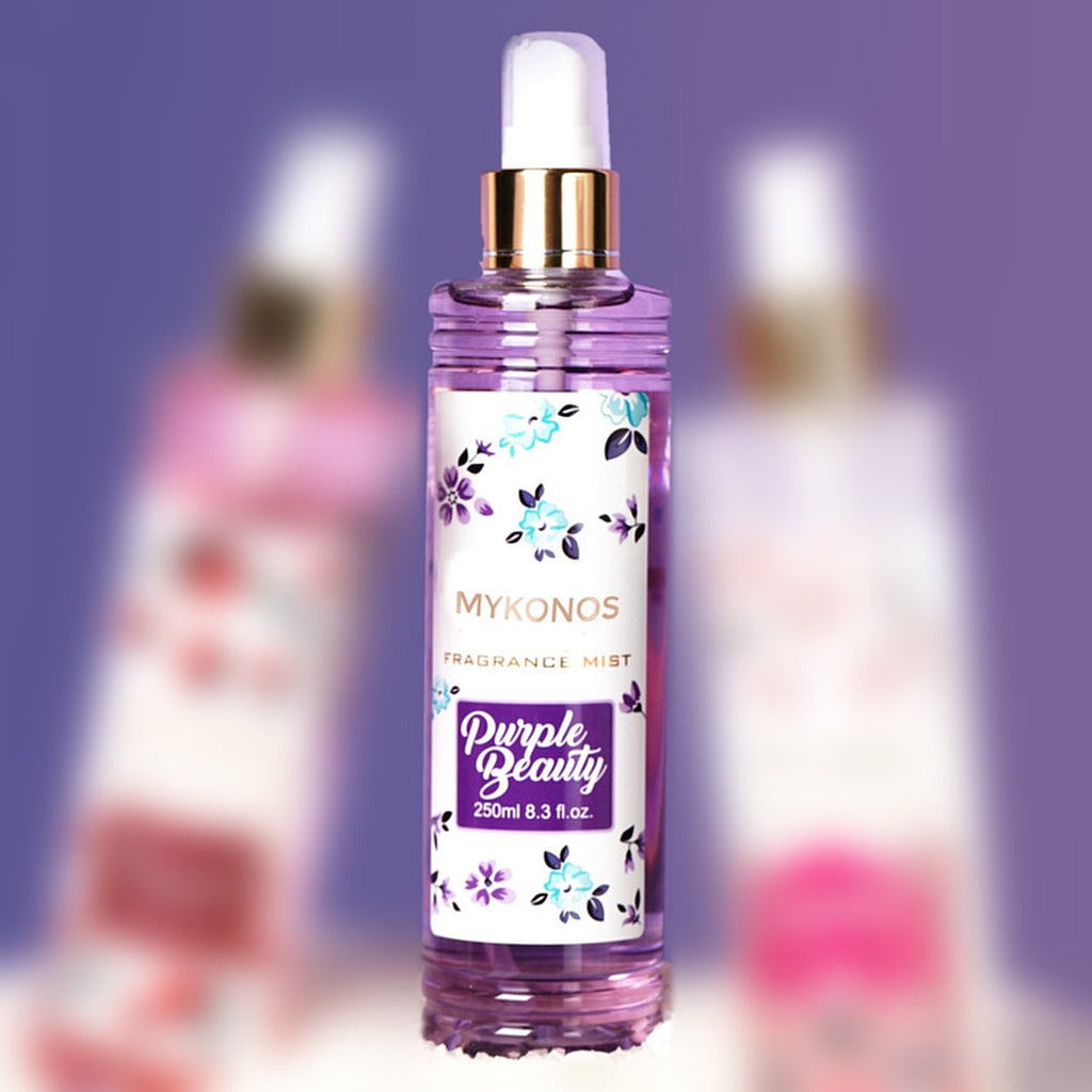 Mykonos Purple Beauty Halal Fragrance Mist – bottle